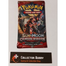 Pokemon Sun & Moon SM Crimson Invasion 1 Factory Sealed Booster Pack of 10 Cards